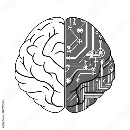Human Brain Vector Illustration for Medical Science and Intelligence Concept.