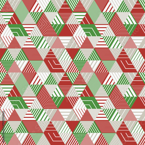 Abstract seamless pattern. hexagonal, triangular. elements colorful illustration. Memphis style. Background. design for printed material, fabrics, wallpaper, gift wrapping paper. vector illustration