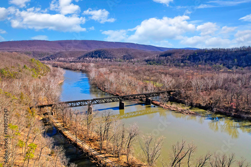 Photos Aerial Picture of Potomac River near Little Orleans in Maryland