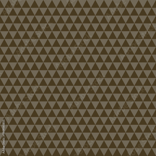 Seamless dark brown and olive gray geometric triangle pattern. Modern repeating background for wallpaper, packaging, textile, branding, and web design.