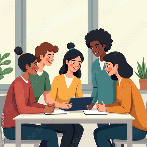 This minimalist illustration depicts a person working, conveying a sense of concentration and dedication. Ideal for articles or website graphics relat