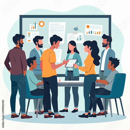 This minimalist illustration evokes a sense of waiting or contemplation. Ideal for articles about downtime, meetings, or reflecting on decisions. The 