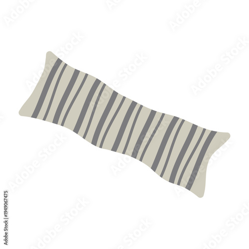 Various colorful decorative throw pillows and cushions flat illustration