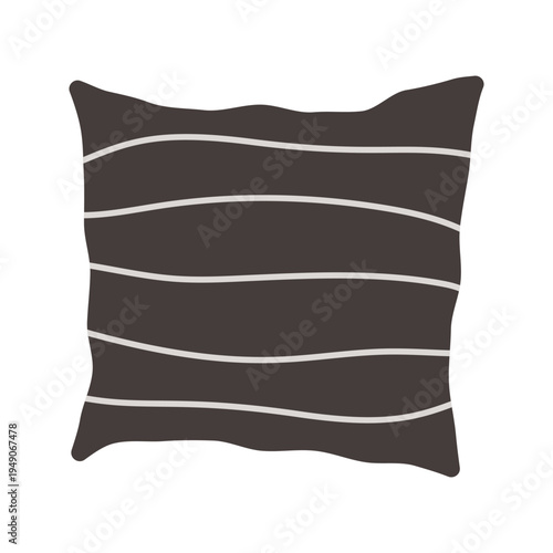 Various colorful decorative throw pillows and cushions flat illustration