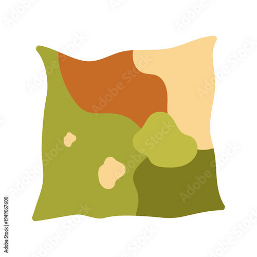 Various colorful decorative throw pillows and cushions flat illustration