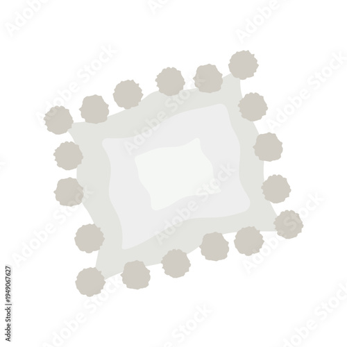 Various colorful decorative throw pillows and cushions flat illustration