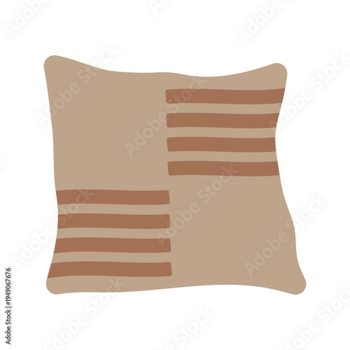 Various colorful decorative throw pillows and cushions flat illustration