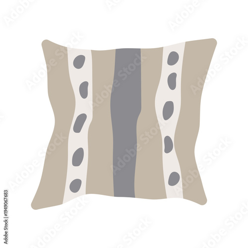 Various colorful decorative throw pillows and cushions flat illustration