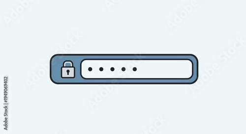 Secure login field with padlock icon and hidden password