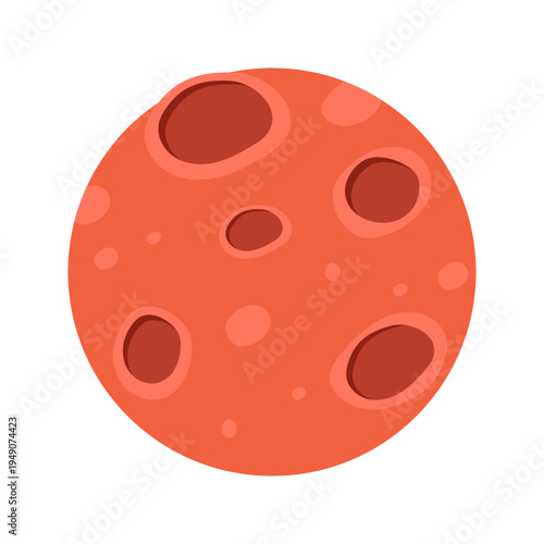 Various colorful flat space planets and astronomical objects flat illustration