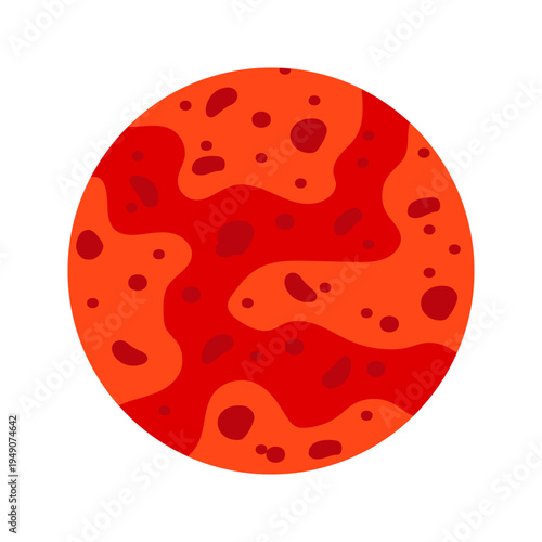 Various colorful flat space planets and astronomical objects flat illustration