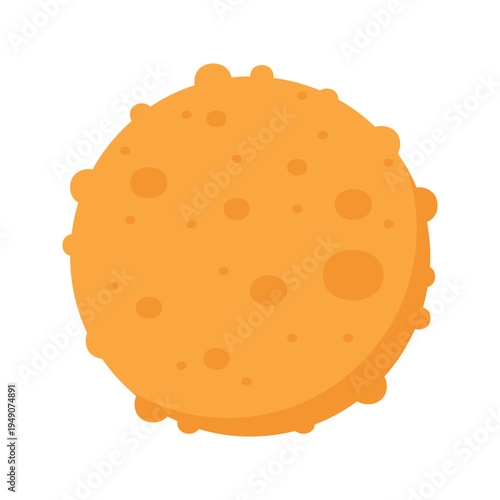 Various colorful flat space planets and astronomical objects flat illustration