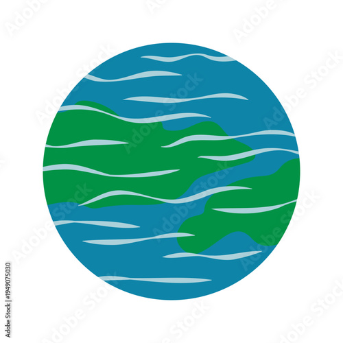 Various colorful flat space planets and astronomical objects flat illustration