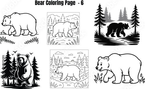 Bear coloring pages with various bear bears grizzly bear
