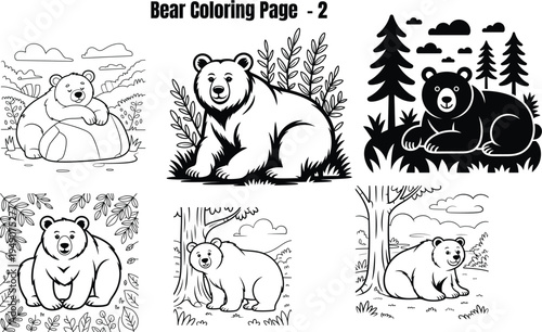 Bear for coloring book bears polar bears grizzly bears