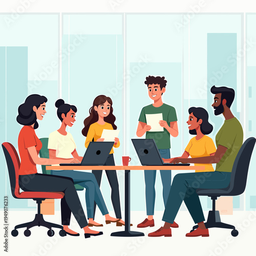 A minimalist, illustrative view of an office chair suggests a focus on work, productivity, and the modern workplace. Ideal for articles about business