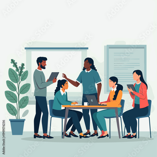 This minimalist illustration depicts a person gently tending to a potted plant, evoking feelings of care, growth, and responsibility. Ideal for concep