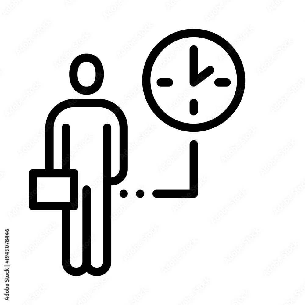 Fototapeta premium work icon line vector logo, business people,