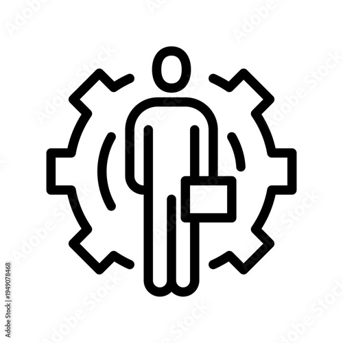 workforce icon line vector logo,  business people,