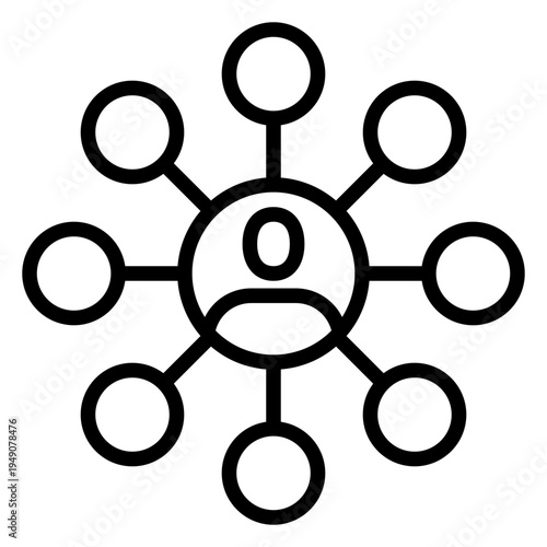 group icon line vector logo,  business people,