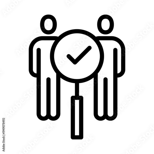 success icon line vector logo,  business people,