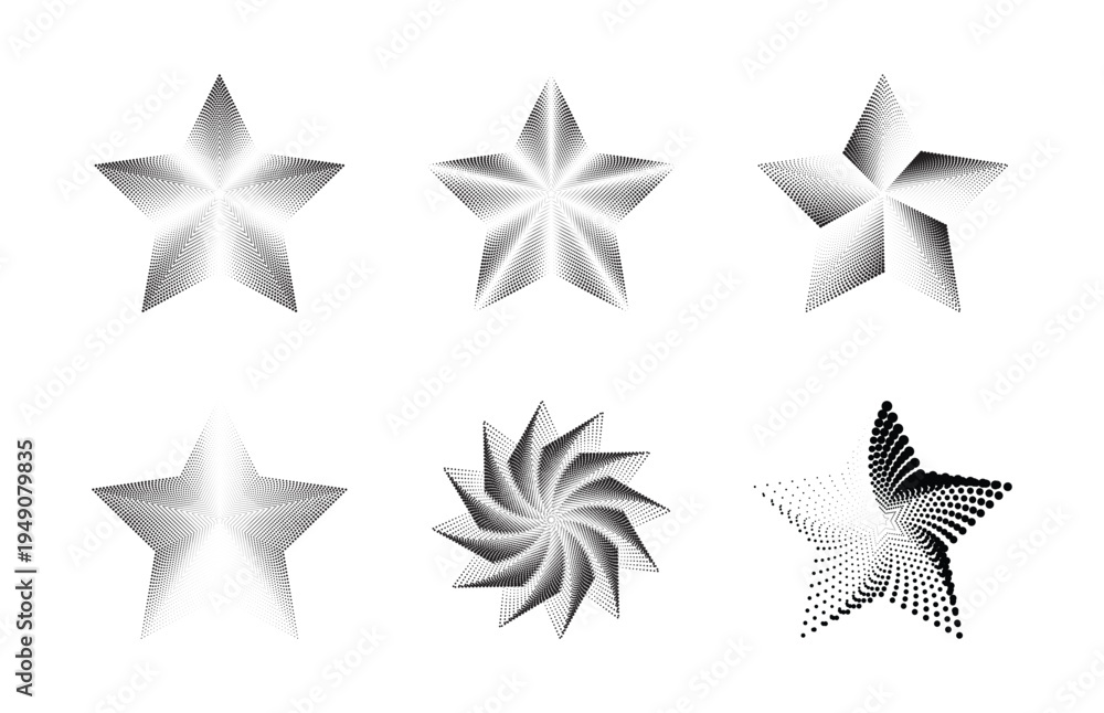 Obraz premium Pop art halftone starburst set with dotted light rays and grunge glow effect vector.