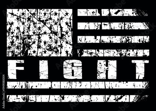 Fight Cancer Survivor American Flag, Cancer Awareness Usa Flag.