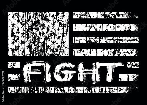 Fight Cancer Survivor American Flag, Cancer Awareness Usa Flag.