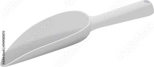 White plastic spoon. vector illustration