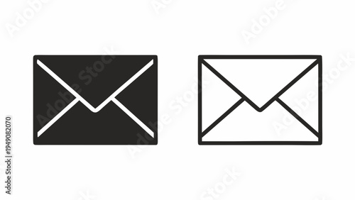 Set of 2 envelope icons vector