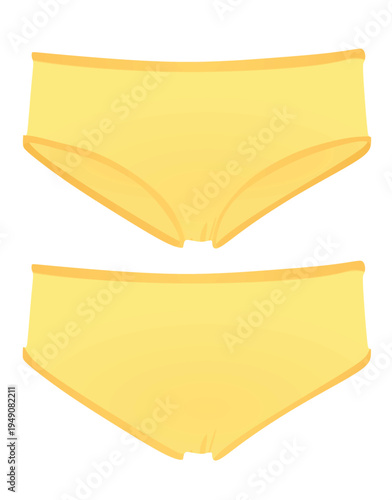 Yellow swim suit. vector illustration