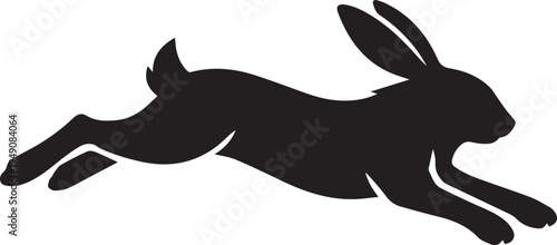 Running rabbit silhouette vector illustration with versatile vector can be