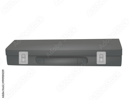 Closed business suitcase. vector illustration