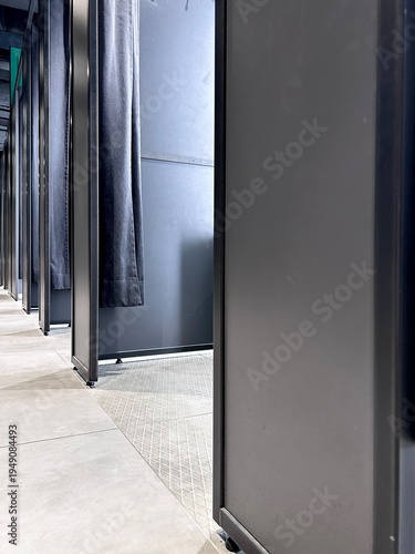 fitting rooms in a clothing store