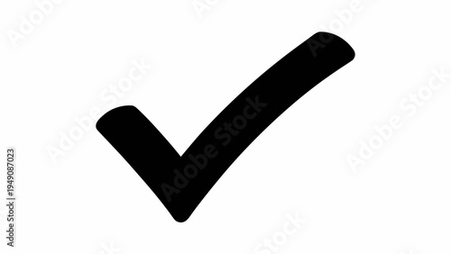 Black check mark icon vector