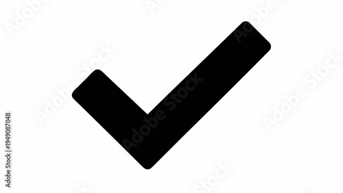 Vector checkmark icon, black