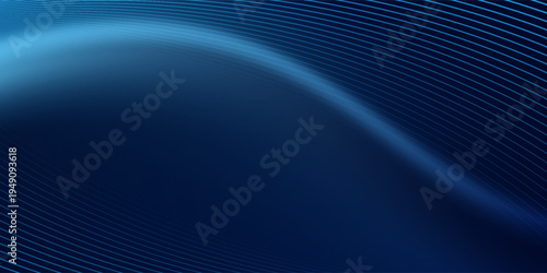 Abstract Technology blue curve, Modern tech banner, corporate business concept, hi-tech abstract background