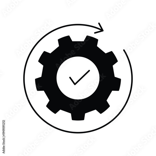 Effectiveness icon with white background vector stock illustration