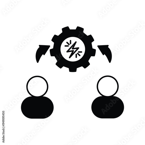Conflict Resolution icon with white background vector stock illustration