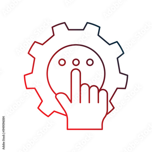 Self Service icon with white background vector stock illustration