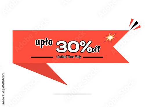 Free Download Up to 30% Off Sale Banner – Limited Time Discount Promotional Offer Design - GFXLoad