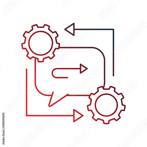 Auto Responder icon with white background vector stock illustration