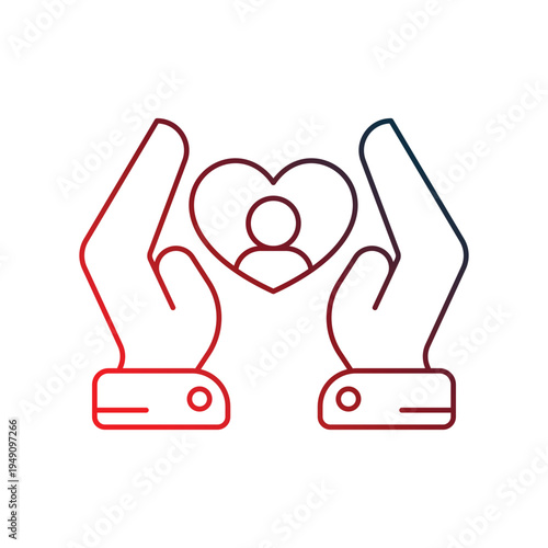 Loyalty icon with white background vector stock illustration