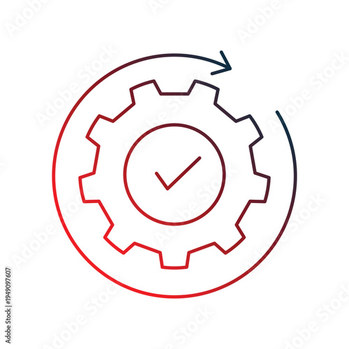 Effectiveness icon with white background vector stock illustration