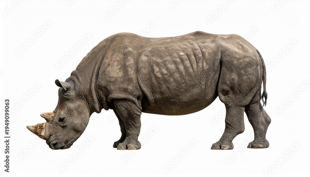 Obraz premium Majestic rhinoceros standing alone with a strong presence