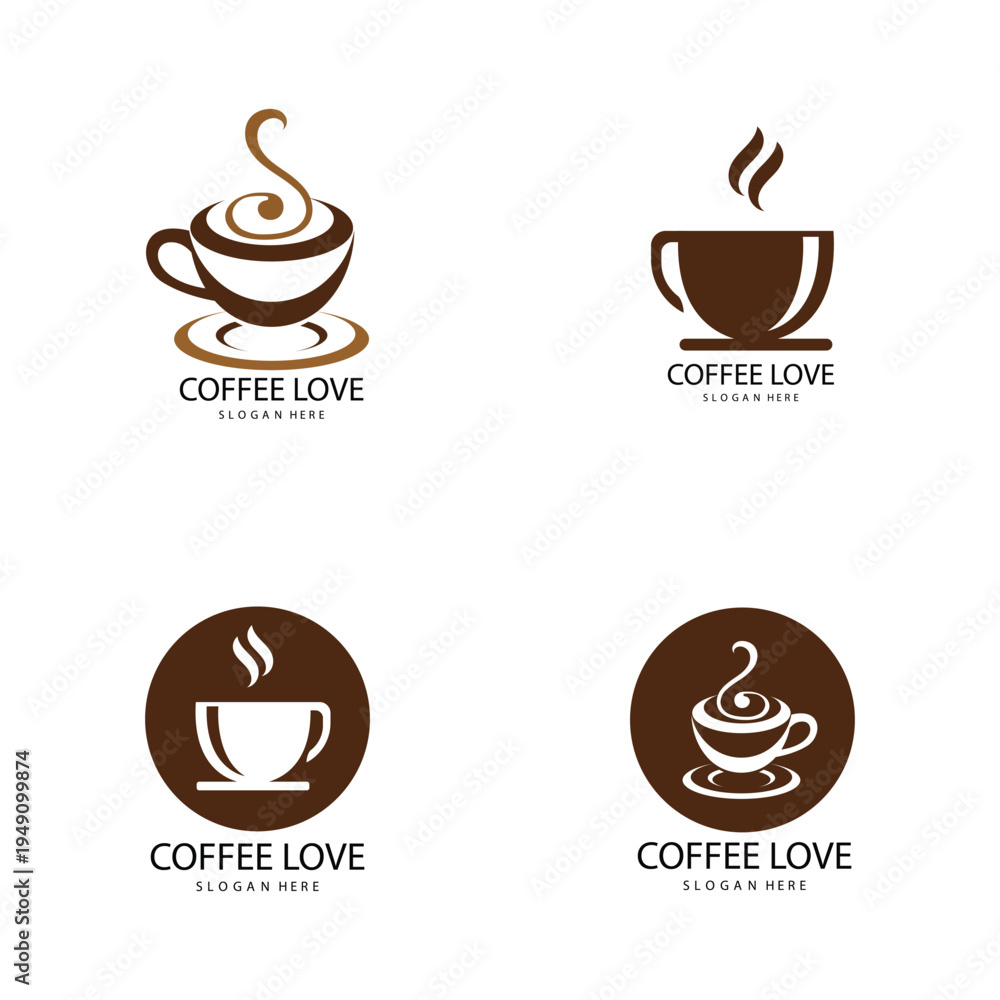 Obraz premium coffee logo icon vector image