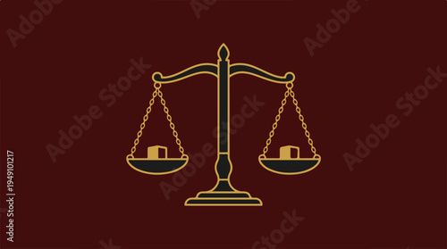 Golden Scales of Justice Symbolizing Balance and Fairness.