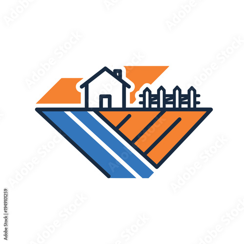Abstract Farming and Rural Living Logo vector illustration