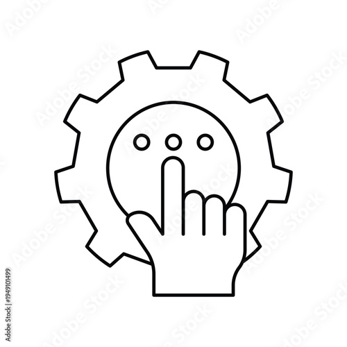 Self Service icon with white background vector stock illustration