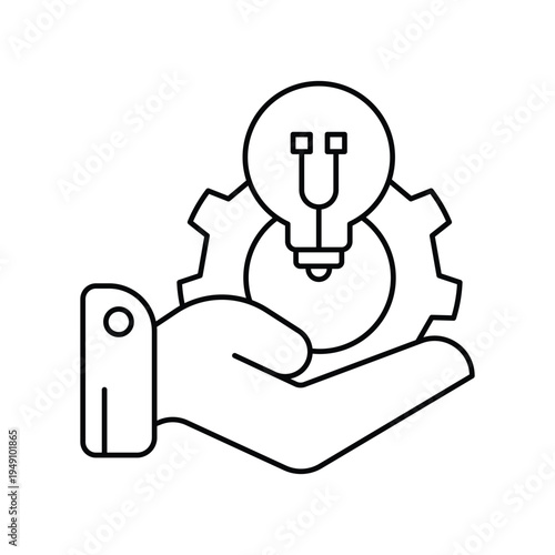Proactive icon with white background vector stock illustration